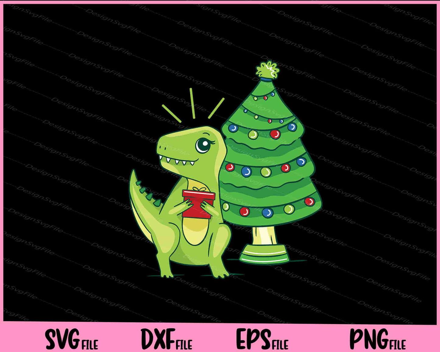 Christmas T-rex Gift Funny Svg Cutting Printable Files  - Premium Cutting Files in SVG, PNG & EPS Formats - Premium SVG Cutting Files for Crafts