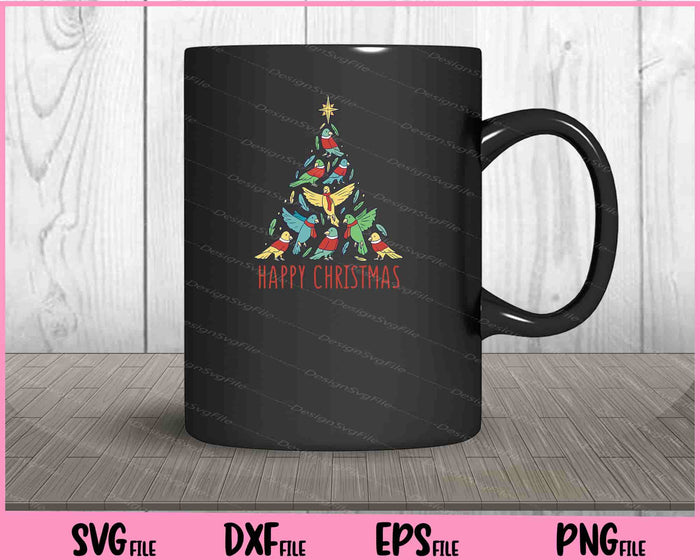 Christmas Tree Birds Svg Cutting Printable Files  - Premium Cutting Files in SVG, PNG & EPS Formats - Premium SVG Cutting Files for Crafts