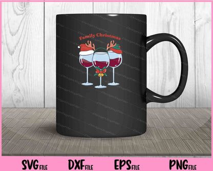 Christmas Wine Glasses Svg Cutting Printable Files  - Premium Cutting Files in SVG, PNG & EPS Formats - Premium SVG Cutting Files for Crafts