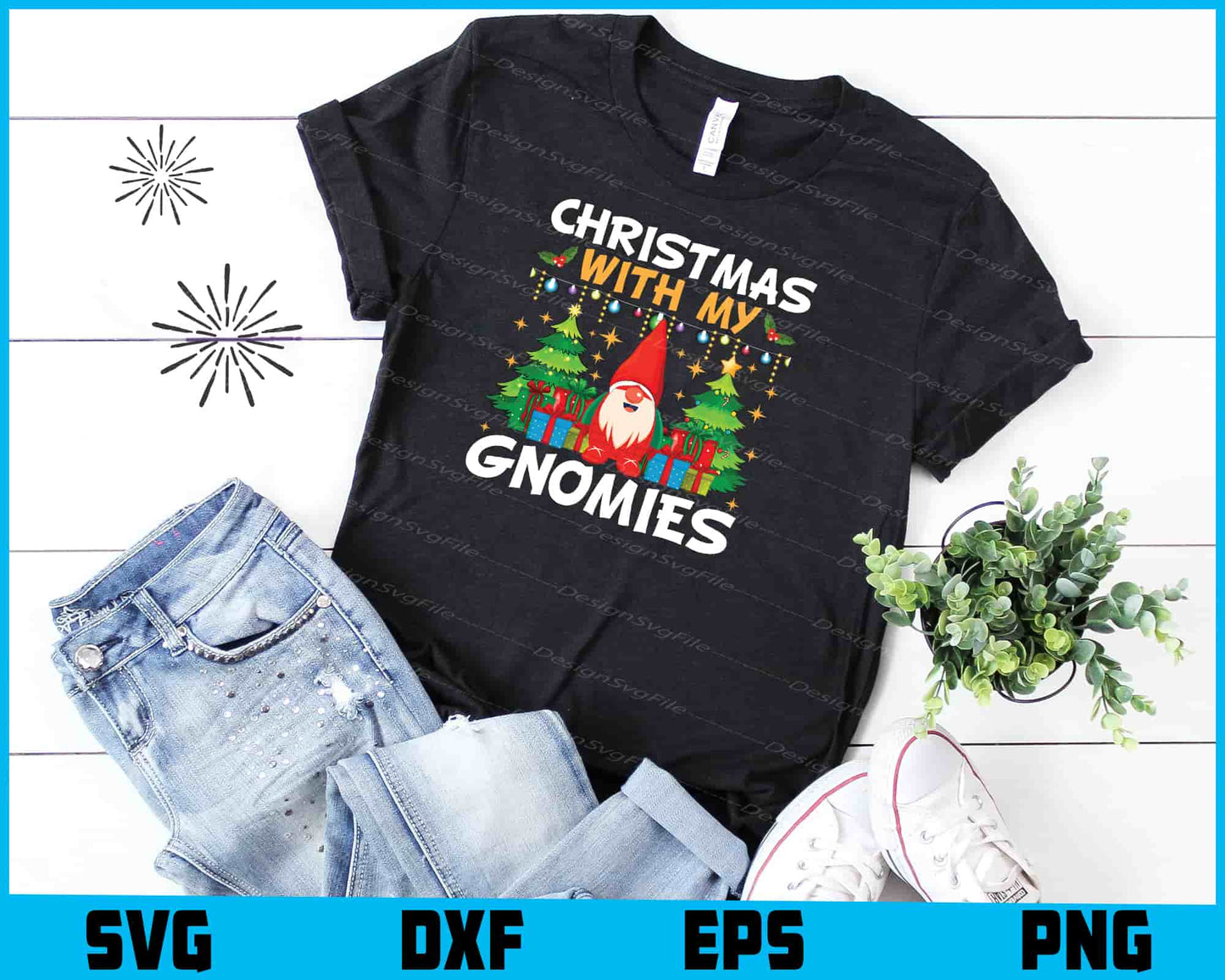 Christmas With My Gnomies Svg Png Design Cut Files  - Premium Cutting Files in SVG, PNG & EPS Formats - Premium SVG Cutting Files for Crafts