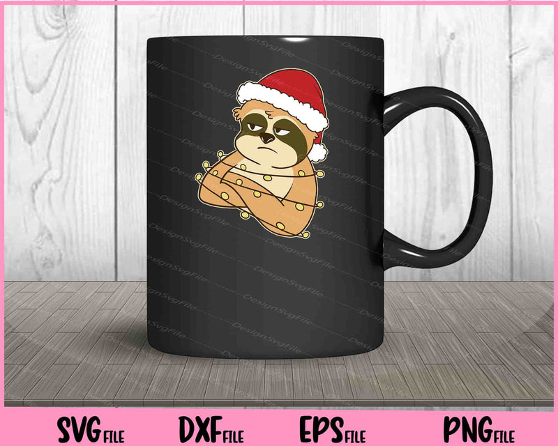 Christmas sloth animal funny mug