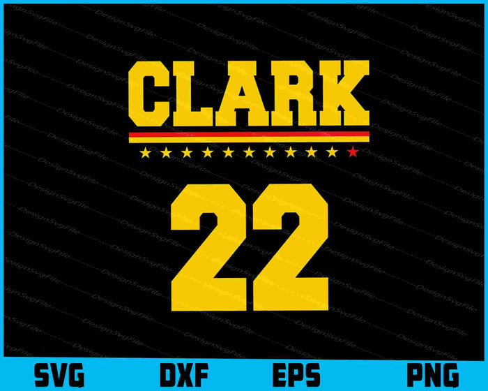 Clark IND 22 SVG, Indiana Basketball PNG