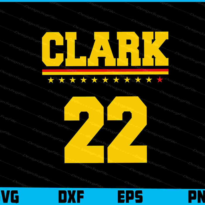 Clark IND 22 SVG, Indiana Basketball PNG