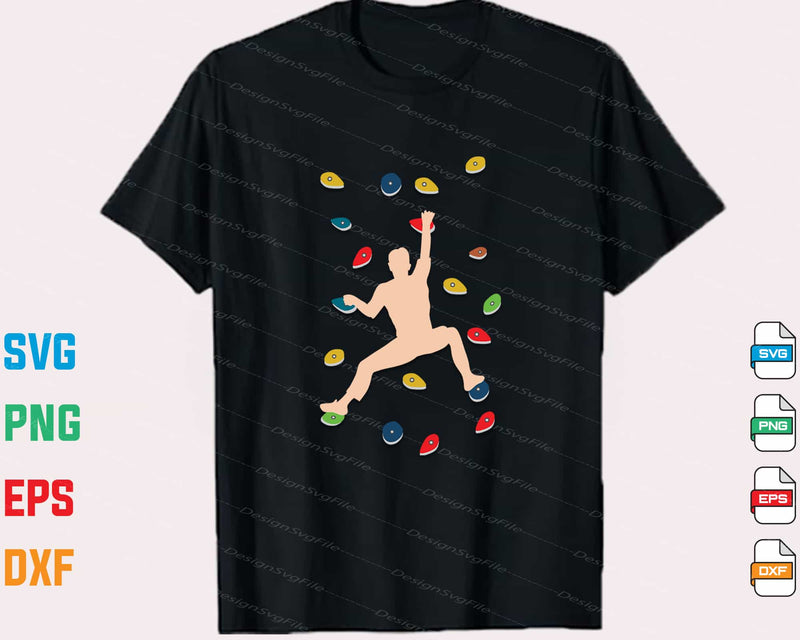 Climber On The Wall t shirt