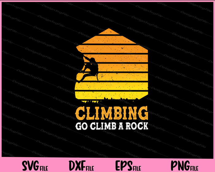 Collection of climbing-themed graphics and text on a black background