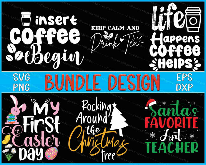 Coffee Bundle SVG Easter PNG