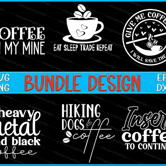 Coffee Bundle SVG Hiking Dog PNG