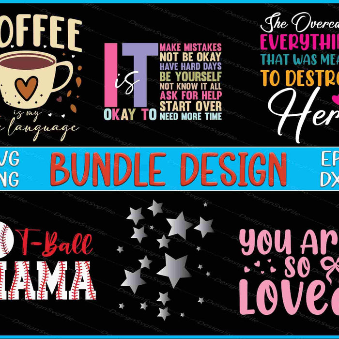 Coffee Bundle SVG, Baseball SVG T-Ball Mama PNG