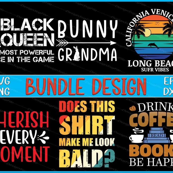 Collection of text-based graphics with various phrases and designs on a black background.