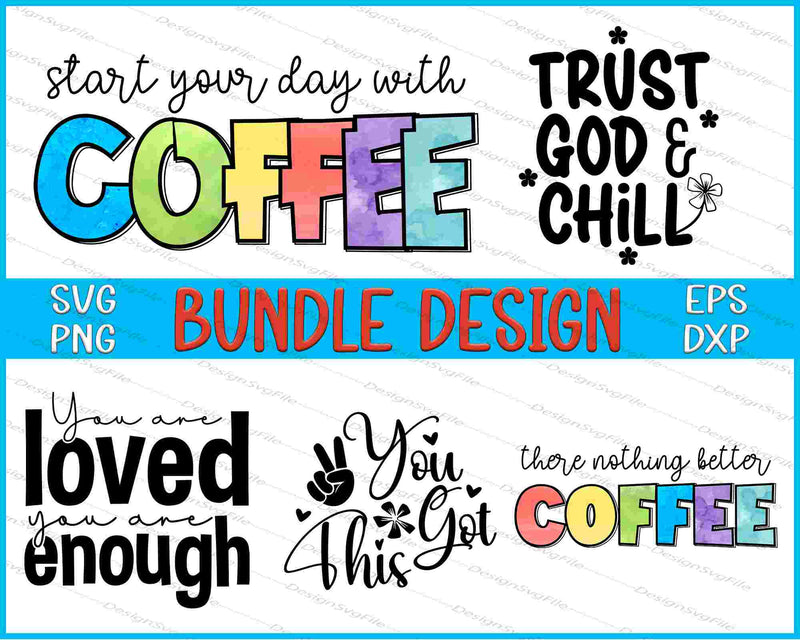Coffee Bundle SVG, Loved shirt PNG