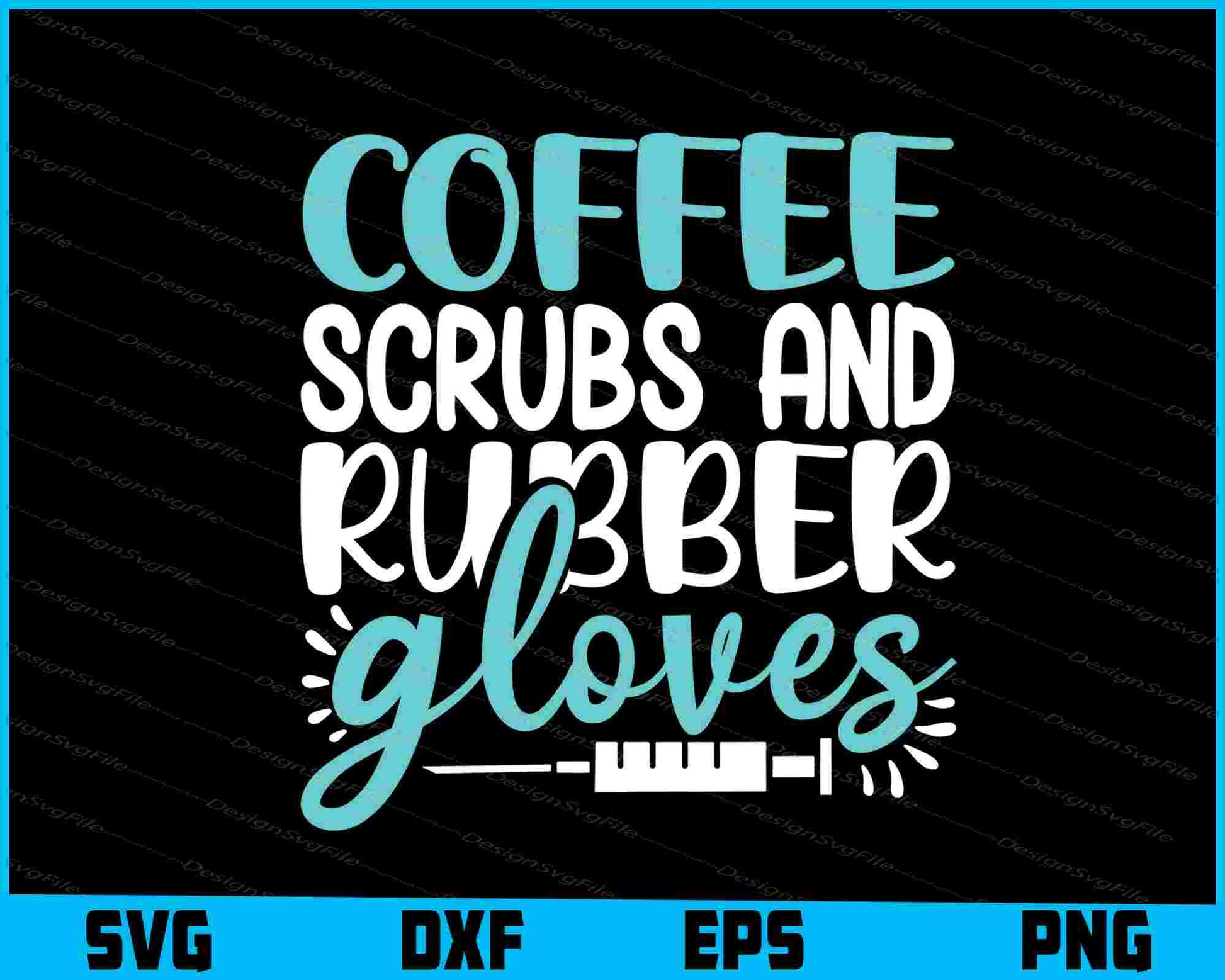 Coffee Scrubs And Rubber Gloves Nurse