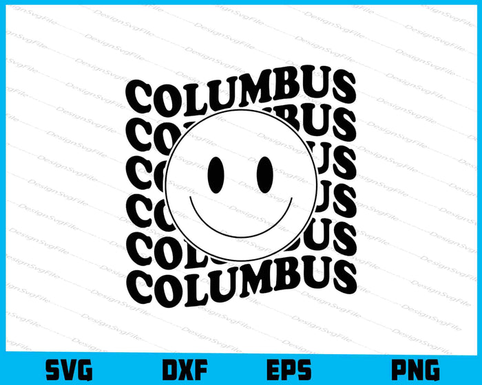 Columbus Smiley Face SVG