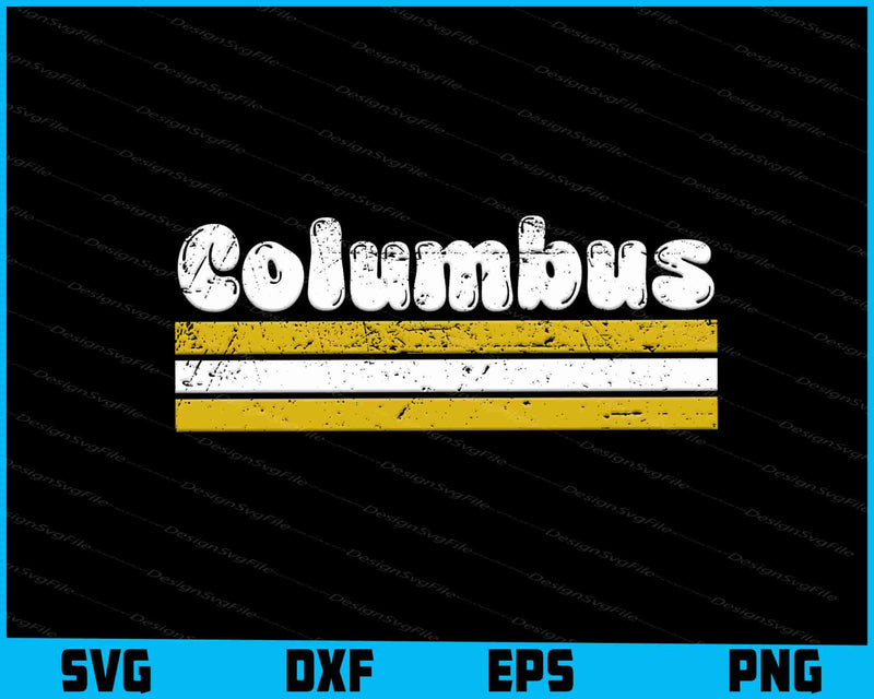 Columbus Soccer Vintage City SVG