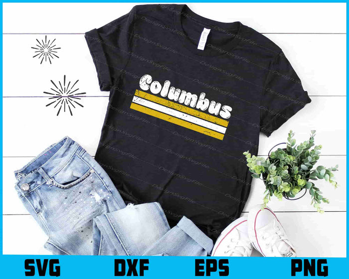 Columbus Soccer Vintage City SVG