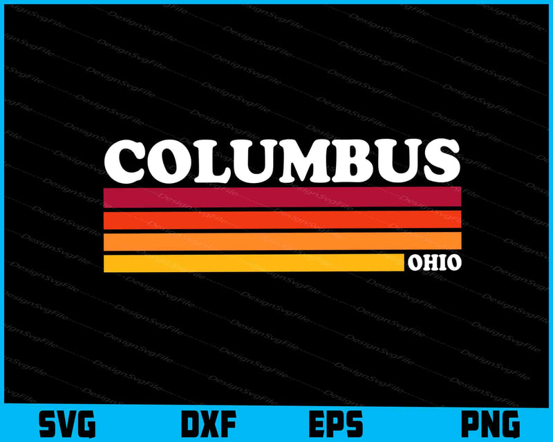 Columbus, Ohio Retro SVG