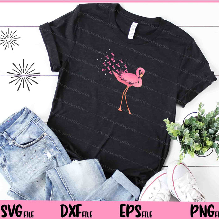 Cool Flamingo Pink Ribbons Support Breast Cancer Svg Cutting Printable Files  - Premium Cutting Files in SVG, PNG & EPS Formats - Premium SVG Cutting Files for Crafts