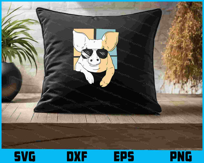 Cool Pig SVG