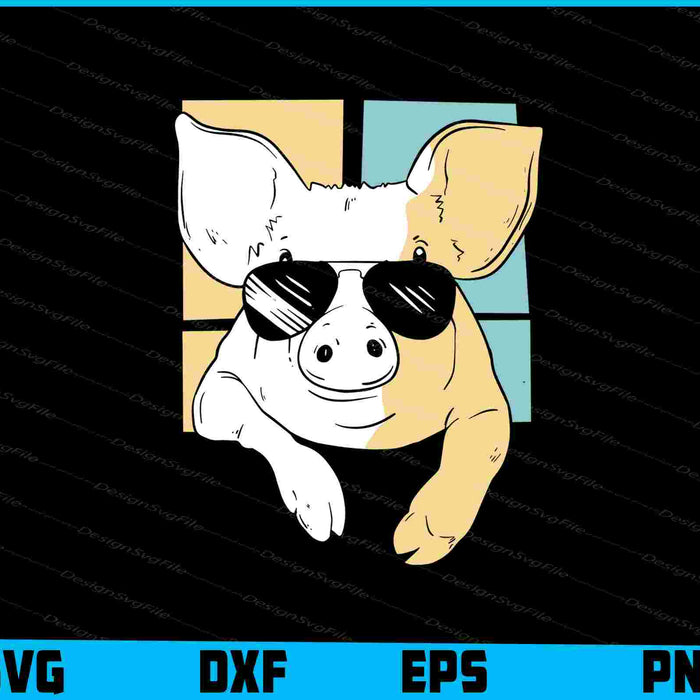 Cool Pig SVG