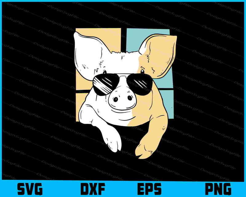 Cool Pig SVG