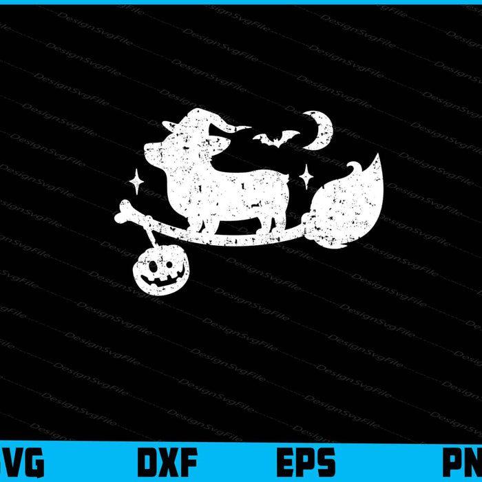Corgi Halloween Funny Animal SVG PNG Digital Printable File  - Premium Cutting Files in SVG, PNG & EPS Formats - Premium SVG Cutting Files for Crafts