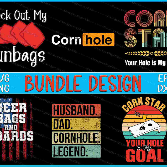 Cornhole Bundle SVG, Cornstar PNG