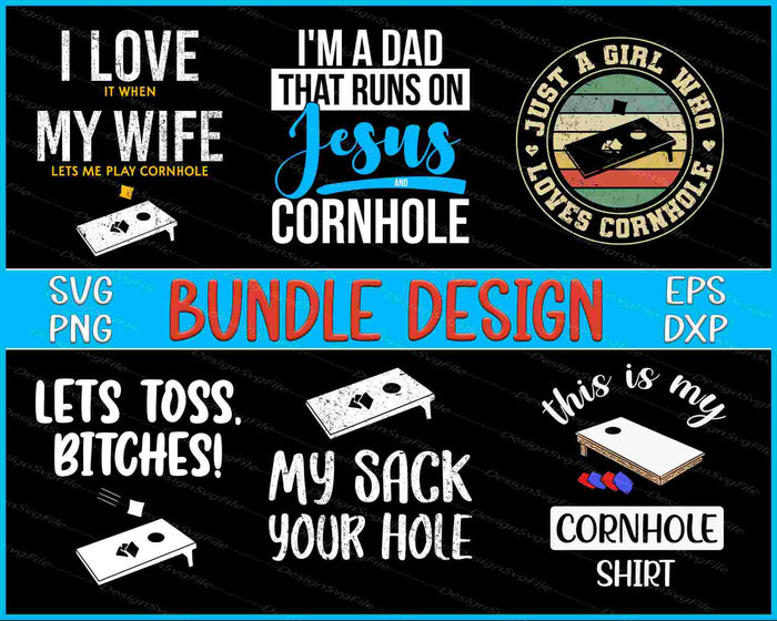 Cornhole Bundle SVG, Jesus PNG