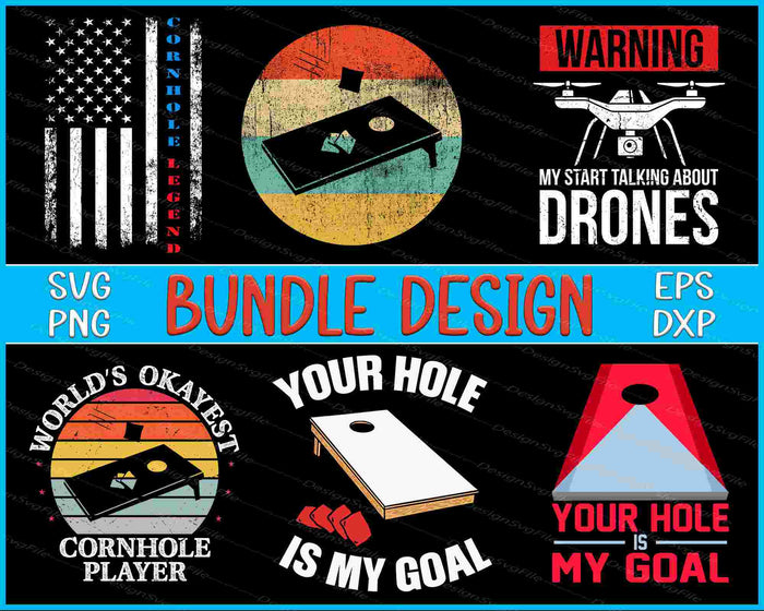 Cornhole Bundle SVG, USA American PNG