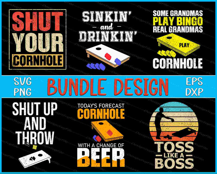 Cornhole Bundle SVG, USA Cornhole PNG