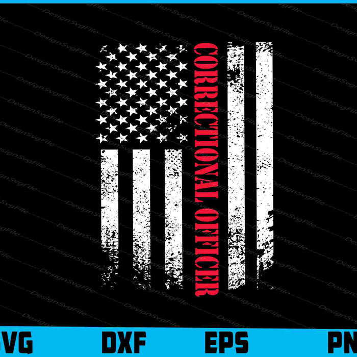Correctional Officer Flag SVG, American Flag