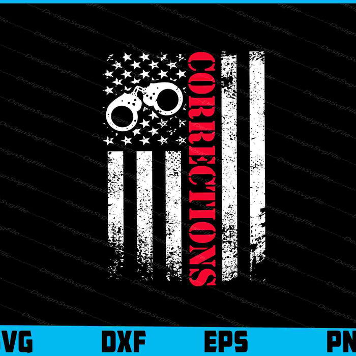 Corrections Flag SVG, USA Flag