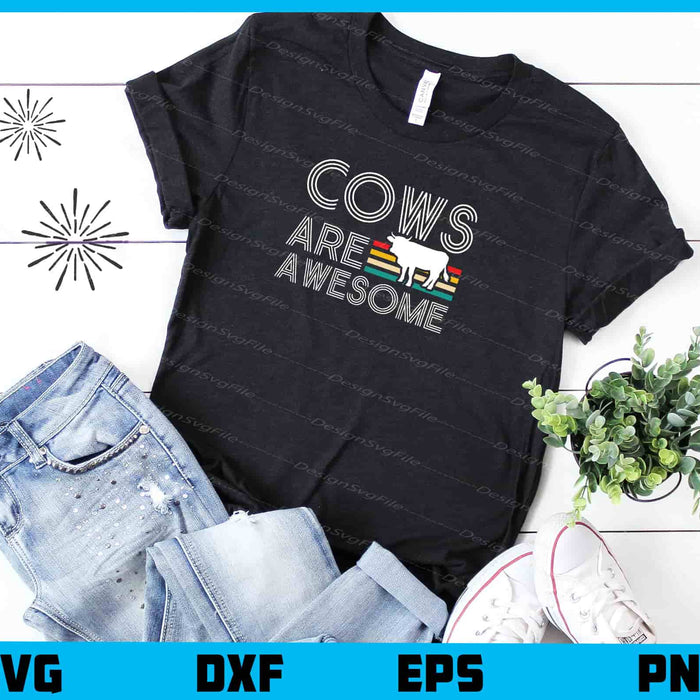 Cow’s Are Awesome Svg Cutting Printable File  - Premium Cutting Files in SVG, PNG & EPS Formats - Premium SVG Cutting Files for Crafts