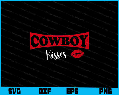 Cowboy kisses SVG, Valentine's Day