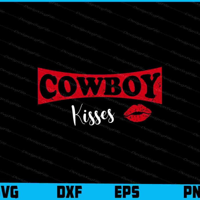 Cowboy kisses SVG, Valentine's Day