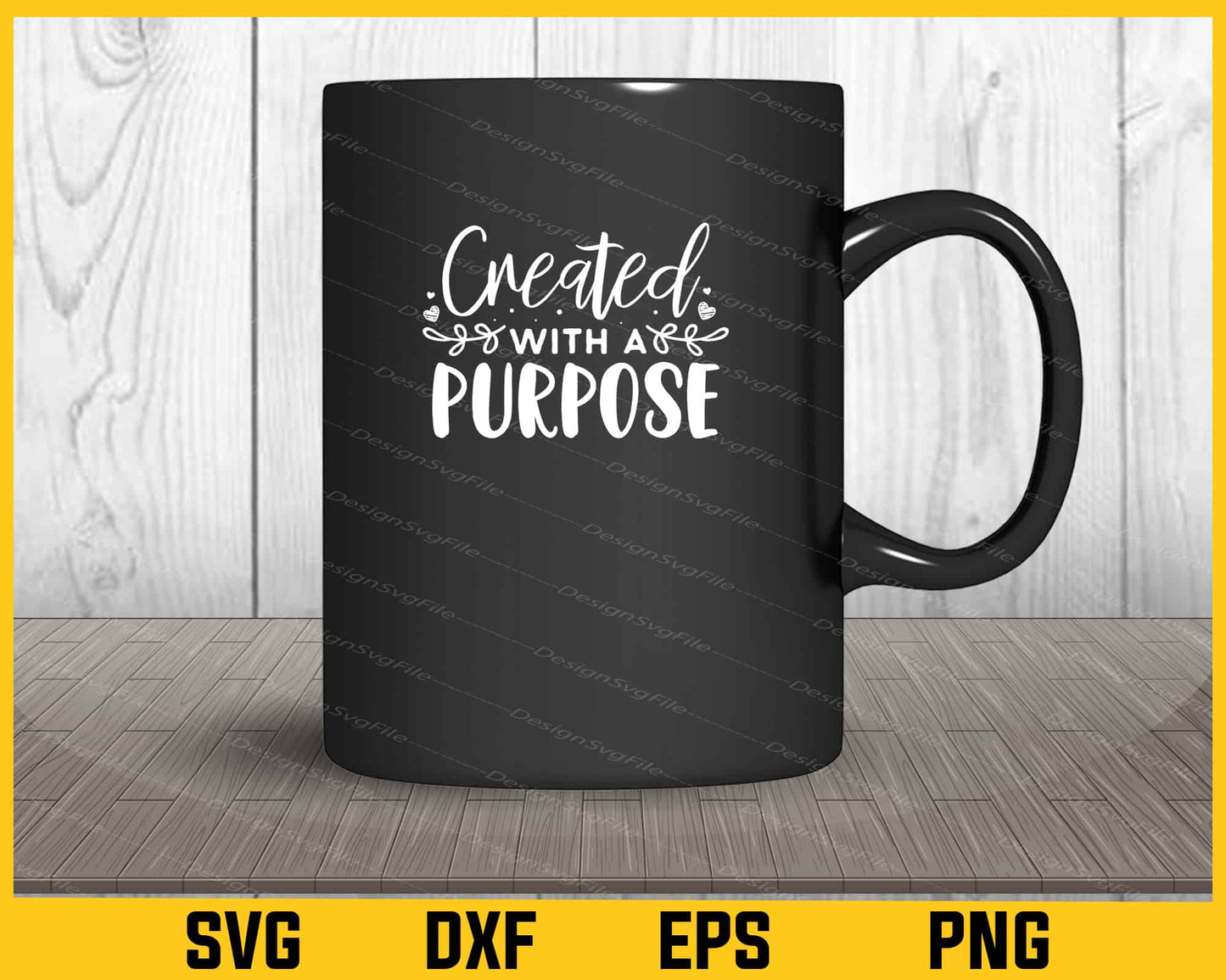 Created With A Purpose Svg Cutting Printable File  - Premium Cutting Files in SVG, PNG & EPS Formats - Premium SVG Cutting Files for Crafts