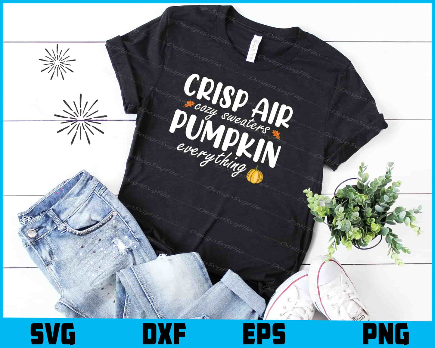 Crisp Air Cozy Sweaters Pumpkin Everything SVG PNG Design Printable File  - Premium Cutting Files in SVG, PNG & EPS Formats - Premium SVG Cutting Files for Crafts