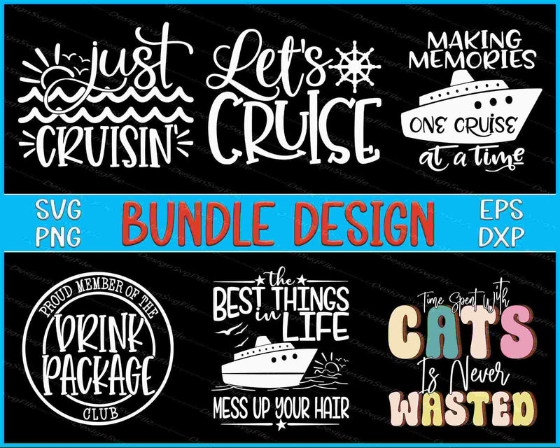 Cruise Bundle SVG, Cats PNG
