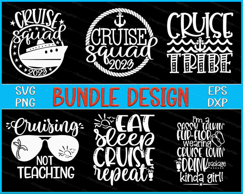 Cruise Bundle SVG, Eat Sleep Cruise PNG
