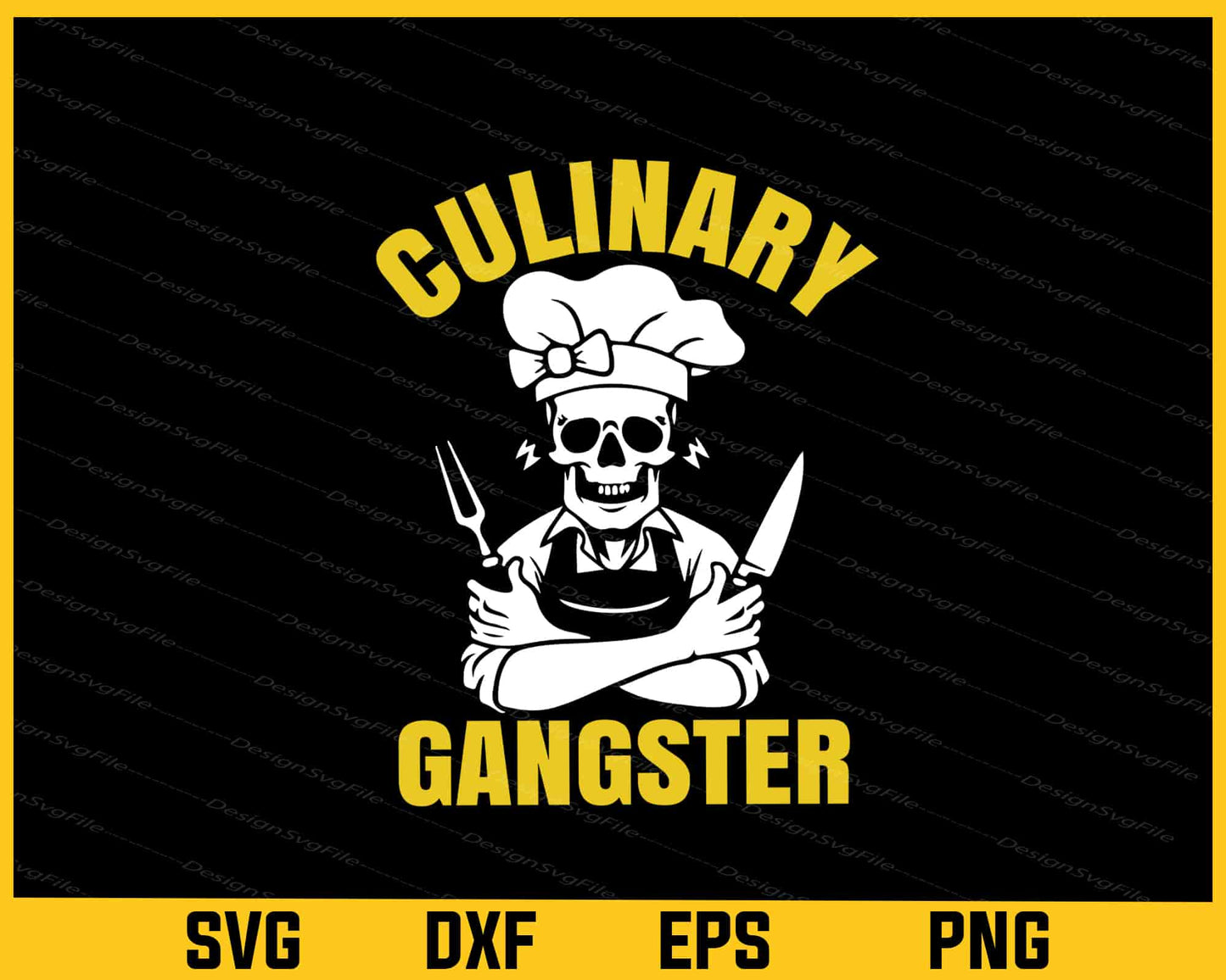 Culinary Gangster Cool Cooking Svg Cutting Printable File  - Premium Cutting Files in SVG, PNG & EPS Formats - Premium SVG Cutting Files for Crafts