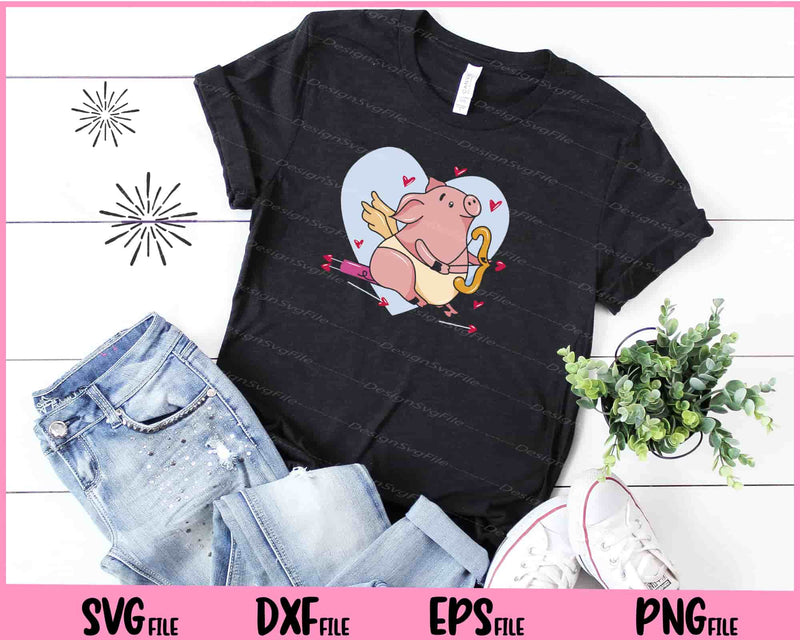 Cupid Pig Love  t shirt