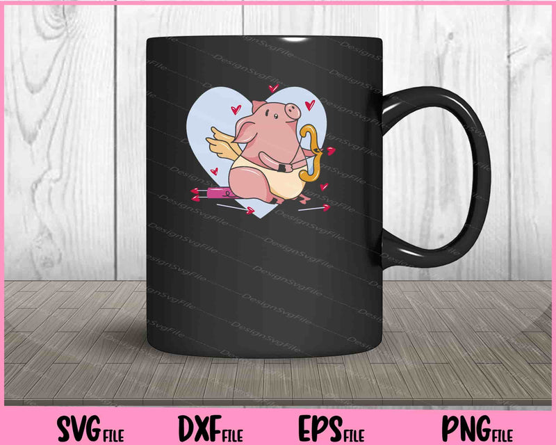 Cupid Pig Love  mug