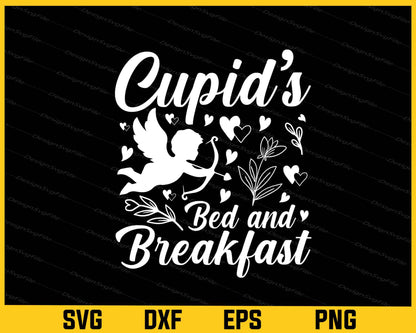 Cupids Bed And Breakfast Valentines Day Svg Cutting Printable File  - Premium Cutting Files in SVG, PNG & EPS Formats - Premium SVG Cutting Files for Crafts