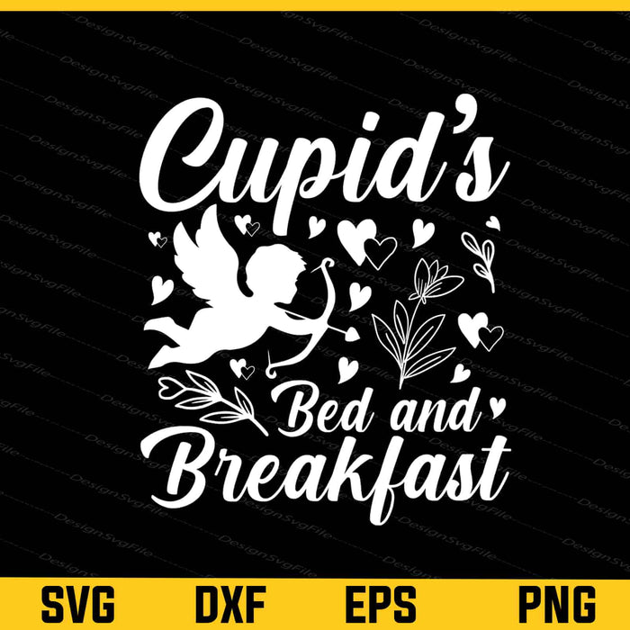 Cupids Bed And Breakfast Valentines Day Svg Cutting Printable File  - Premium Cutting Files in SVG, PNG & EPS Formats - Premium SVG Cutting Files for Crafts