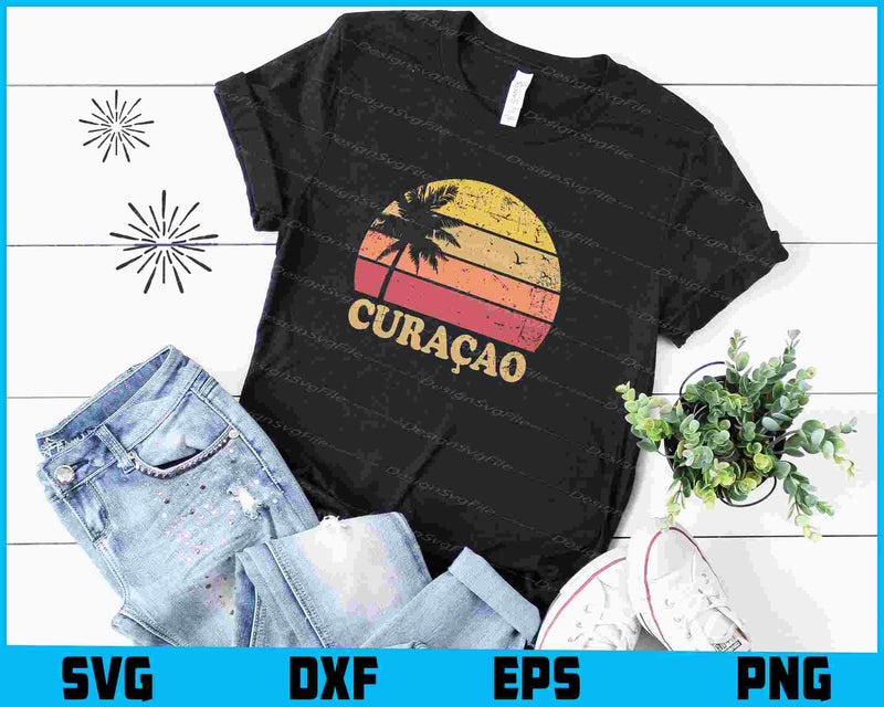 Curaçao Vintage 70s Retro SVG