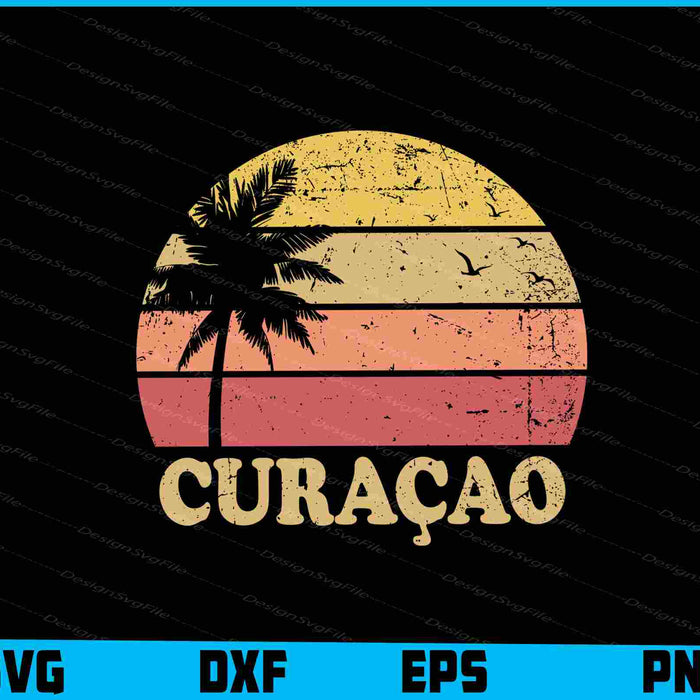 Curaçao Vintage 70s Retro SVG