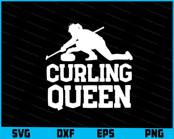 Curling Queen SVG