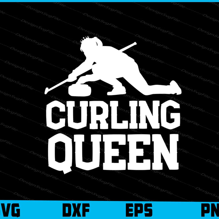 Curling Queen SVG