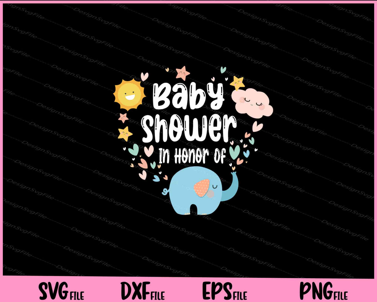 Cute Baby Shower In Honor Of Svg Cutting Printable Files  - Premium Cutting Files in SVG, PNG & EPS Formats - Premium SVG Cutting Files for Crafts