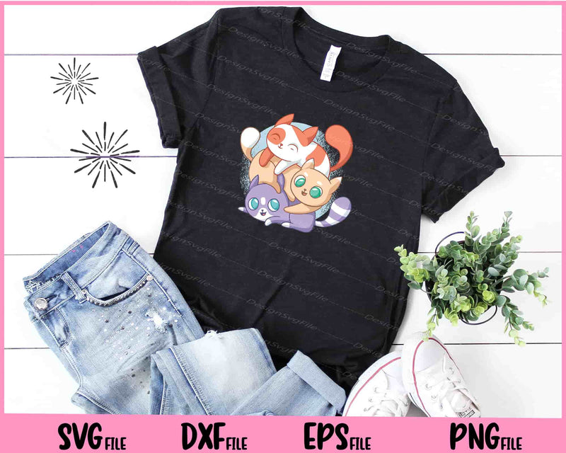 Cute Cats Playing Funny t shirt