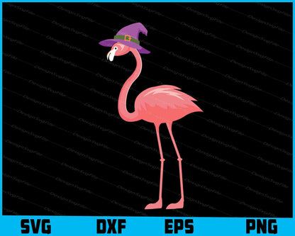 Cute Flamingo Halloween SVG PNG Printable File  - Premium Cutting Files in SVG, PNG & EPS Formats - Premium SVG Cutting Files for Crafts