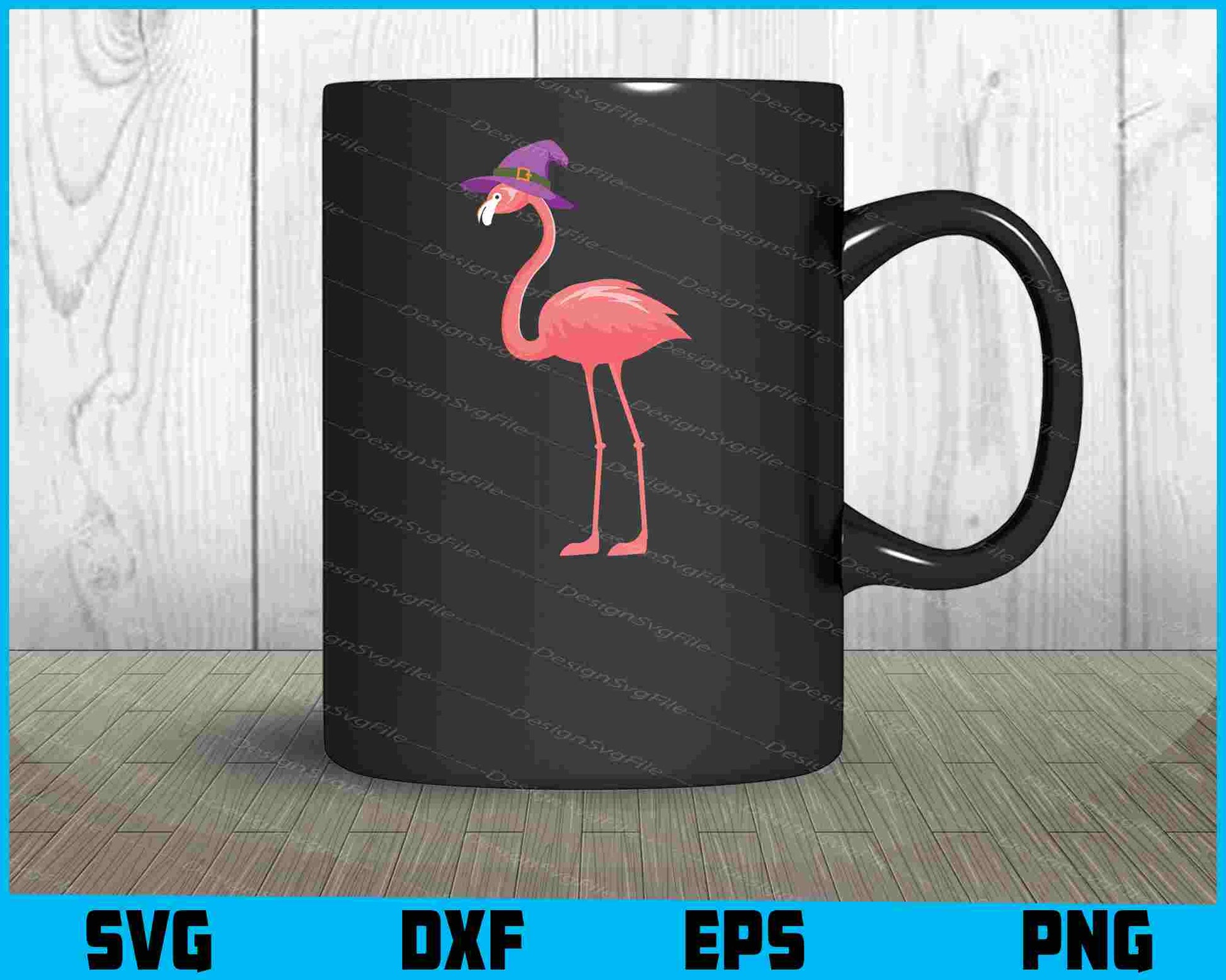 Cute Flamingo Halloween SVG PNG Printable File  - Premium Cutting Files in SVG, PNG & EPS Formats - Premium SVG Cutting Files for Crafts